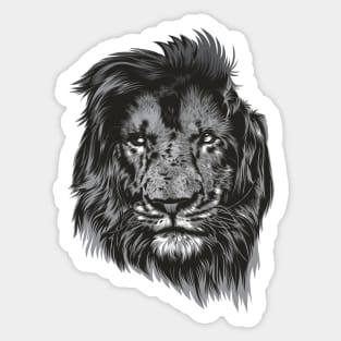 Cool Artwork Lion Design Sticker